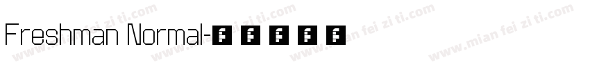 Freshman Normal字体转换